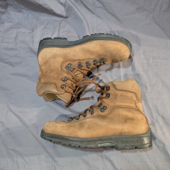 Asolo FX530 Tan Leather Hiking Boots Men Size 8.5 - Picture 7 of 9